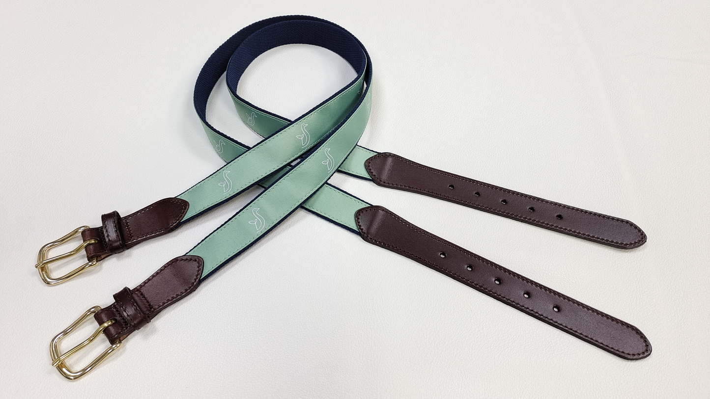 Country Club Belt - Sage/Navy