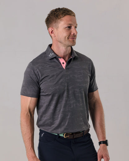 Jacquard Polo - Iron Grey