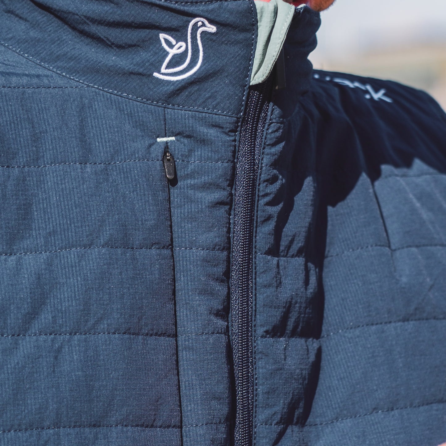 Quilted Tour Gilet - Navy/Sage