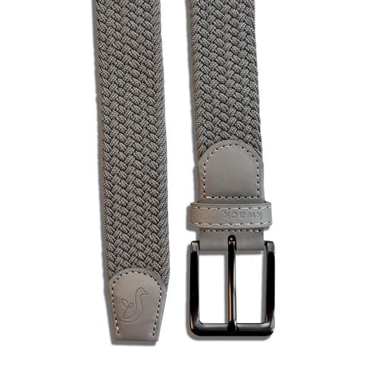 Braided Stretch Belt - Grey
