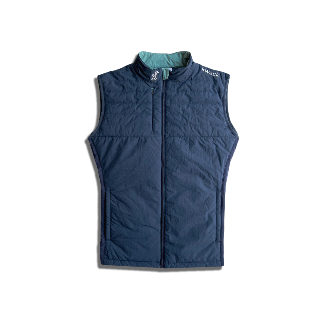 Quilted Tour Gilet - Navy/Sage